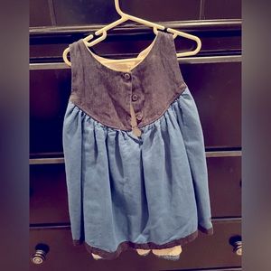 Girls size 6 well dressed wolf, black, and navy sleeveless dress.